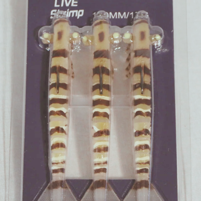 3 pack Live Shrimp Lure 120mm 17g- Natural Tiger Shrimp