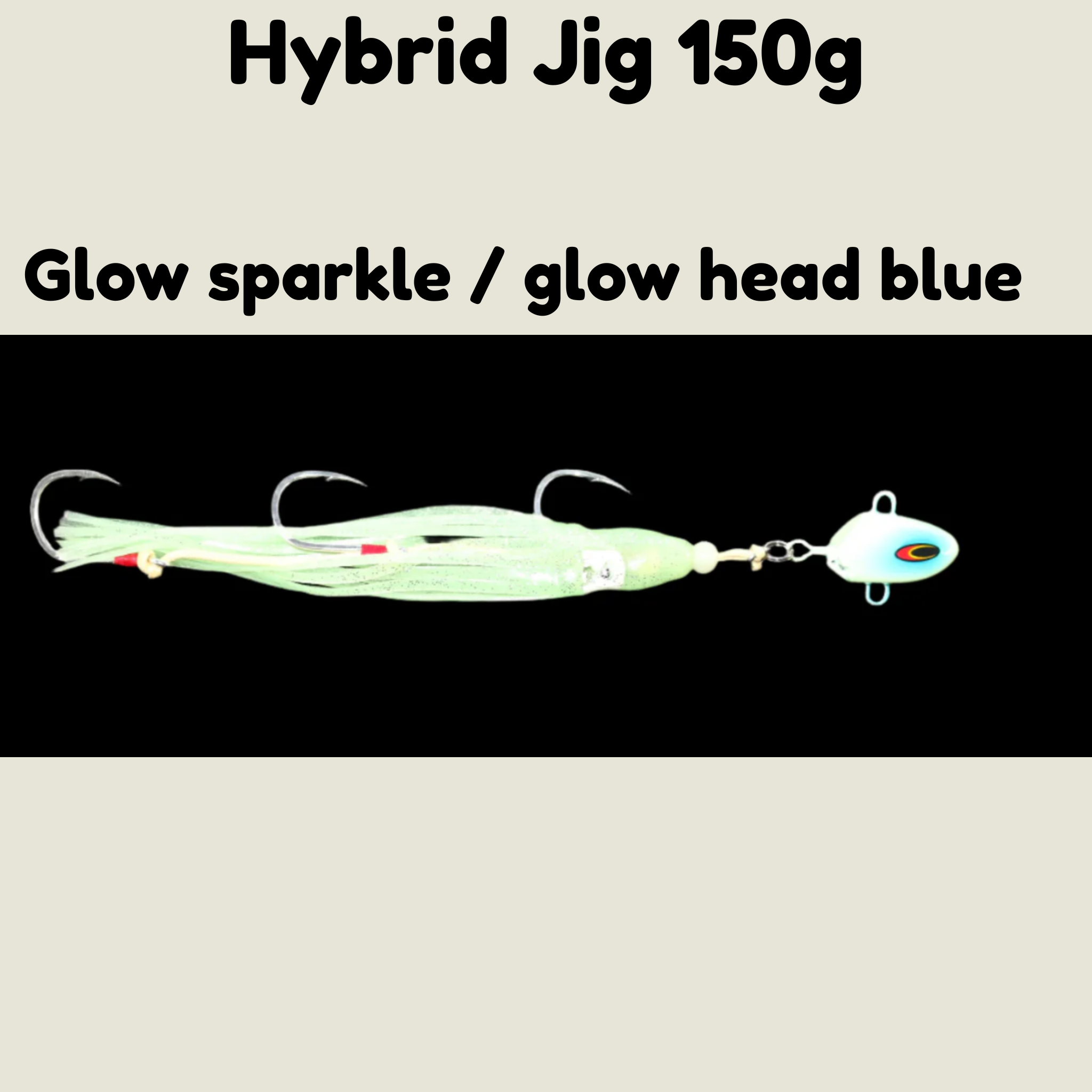 Hold Fast Tackle Hybrid Jig 150g Glow Sparkle - Fishing Jig for Snapper ...