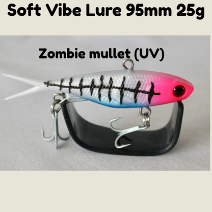 Soft Vibe Lure 95mm 25g- Zombie Mullet