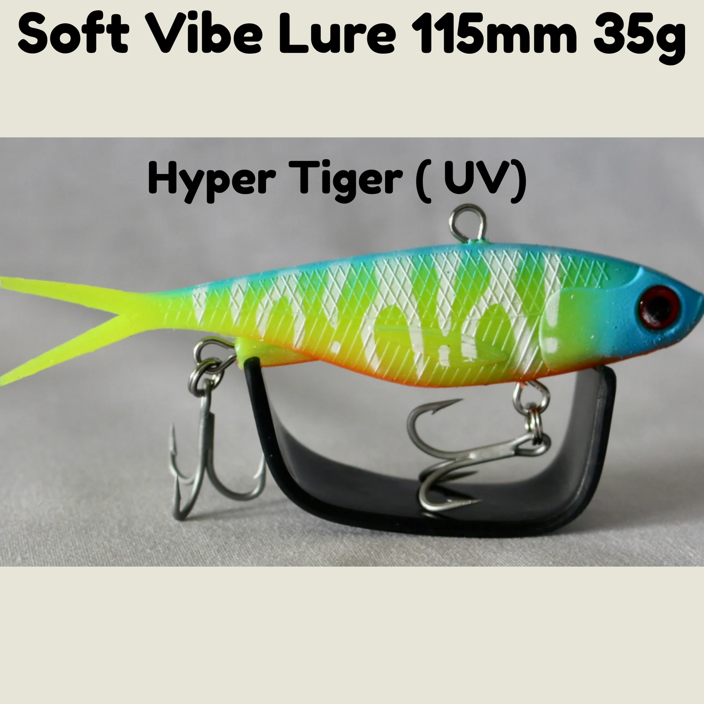 Soft Vibe Lure 115mm 35g- Hyper Tiger (UV)