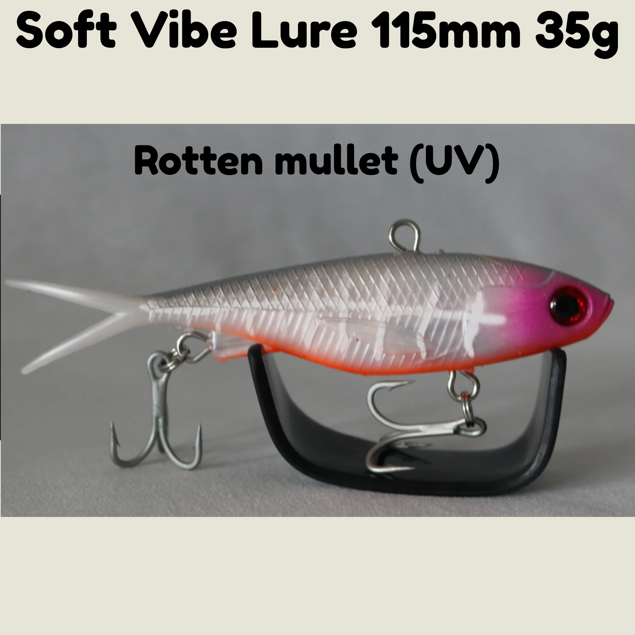 Soft Vibe Lure 115mm 35g Rotten Mullet - Soft Bodied Fishing Lure ...